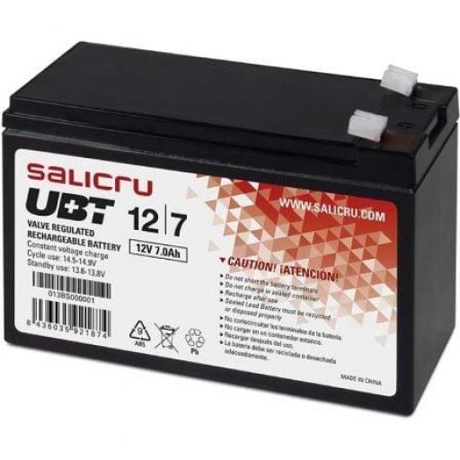 Batería Salicru UBT 12/7 V2 compatible con SAI Salicru según especificaciones [0]