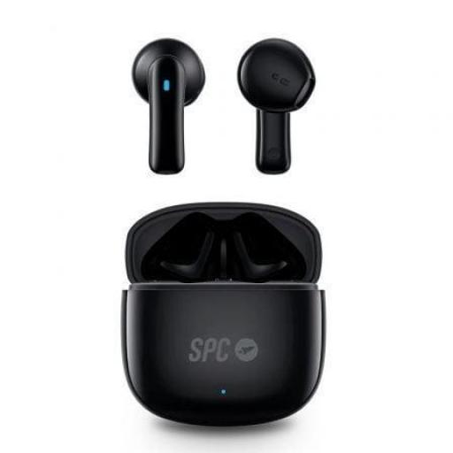 Auriculares Bluetooth SPC Zion 2 Play con estuche de carga/ Autonomía 7h/ Stick Corto 30mm/ Negros [0]