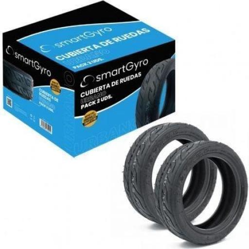 Pack 2 Cubiertas para Patines SmartGyro Tubeless SG27-320/ 10 x 2.75 - 6,5 Compatible con Speedway / Rockway y Crossover [0]