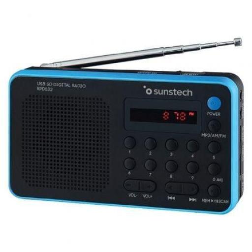 Radio Portátil Sunstech RPDS32BL/ Negra y Azul [0]