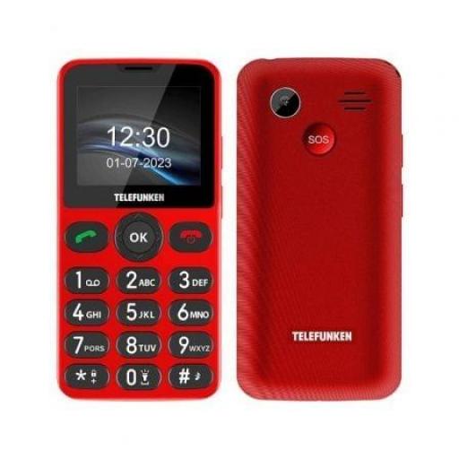 Teléfono Móvil Telefunken S415 para Personas Mayores/ Rojo [0]