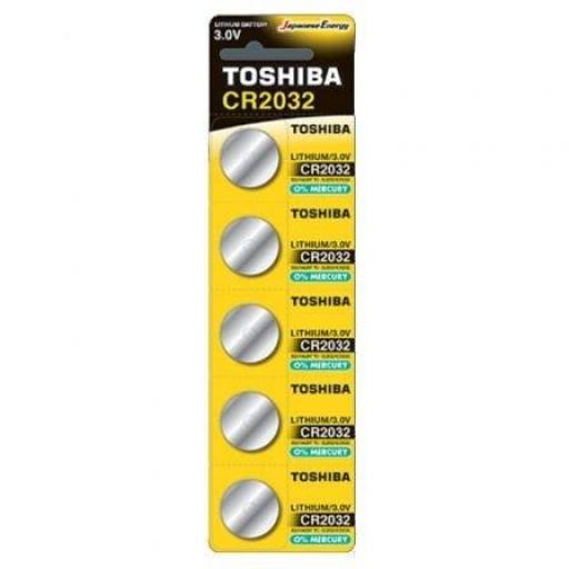 Pack de 5 Pilas de Botón Toshiba CR2032/ 3V [0]