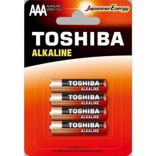 Pack de 4 Pilas AAA Toshiba Alkaline LR03/ 1.5V/ Alcalinas [0]