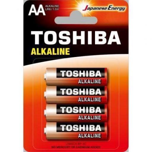 Pack de 4 Pilas AA Toshiba Alkaline LR6/ 1.5V/ Alcalinas [0]