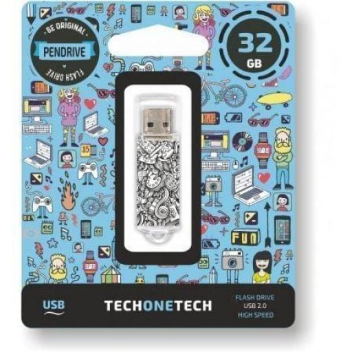 Pendrive 32GB Tech One Tech Art-Deco USB 2.0 [0]