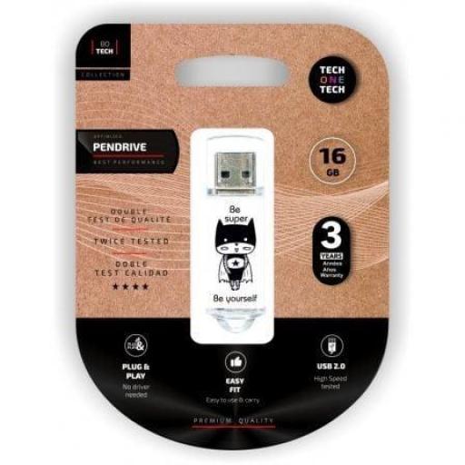 Pendrive 16GB Tech One Tech Be Super USB 2.0 [0]