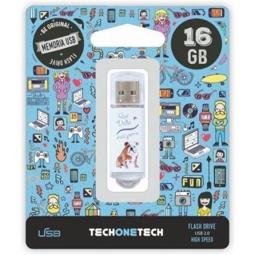 Pendrive 16GB Tech One Tech Que vida mas Perra USB 2.0 [0]