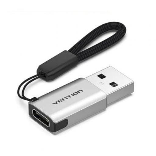 Adaptador USB 3.0 Vention CDPH0/ USB Macho - USB Tipo-C Hembra [0]