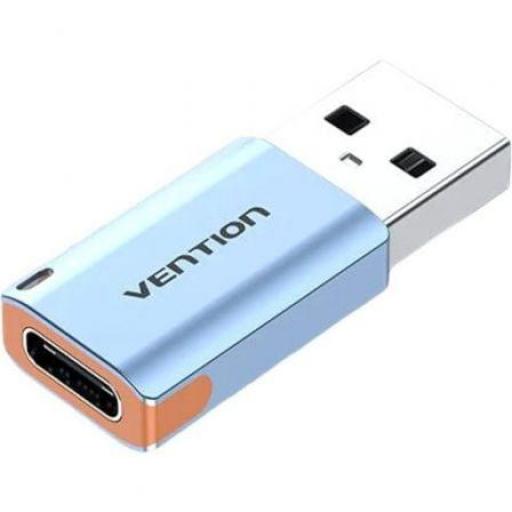 Adaptador USB 3.1 Vention CUAH0/ USB Tipo-C Hembra - USB Macho/ Azul [0]