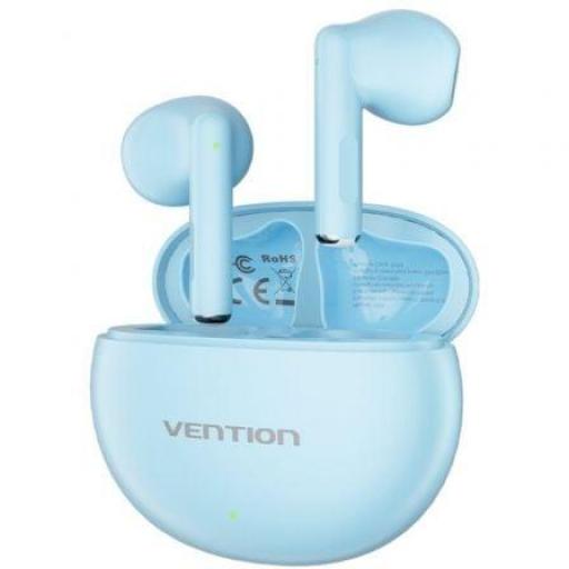 Auriculares Bluetooth Vention ELF 06 NBKS0 con estuche de carga/ Autonomía 6h/ Azules [0]