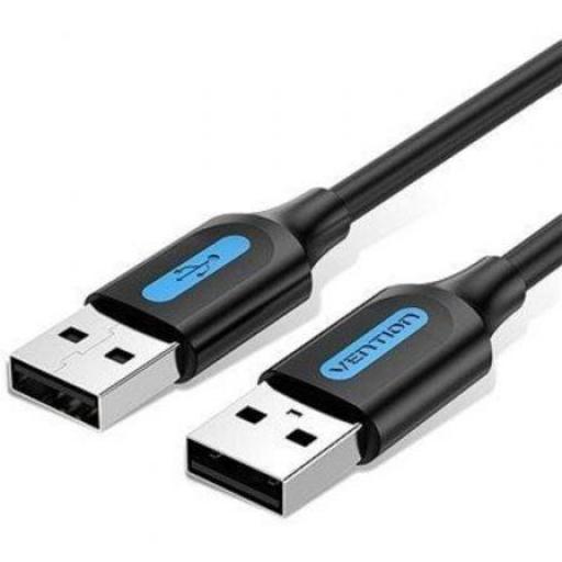 Cable USB 2.0 Vention COJBC/ USB Macho - USB Macho/ 480Mbps/ 25cm/ Negro [0]