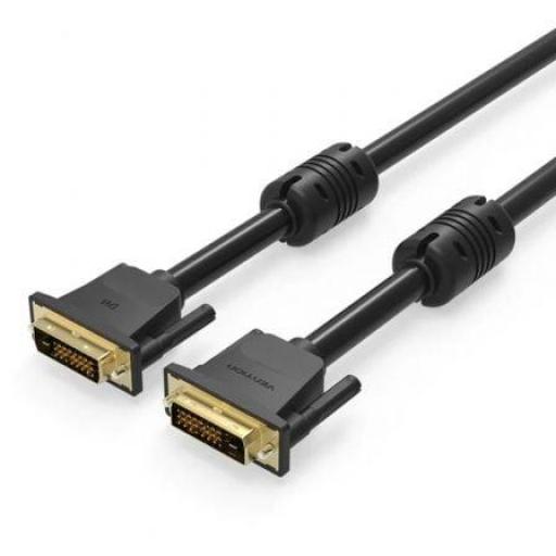 Cable DVI Vention EAABF/ DVI-D Macho - DVI-D Macho/ 1m/ Negro [0]