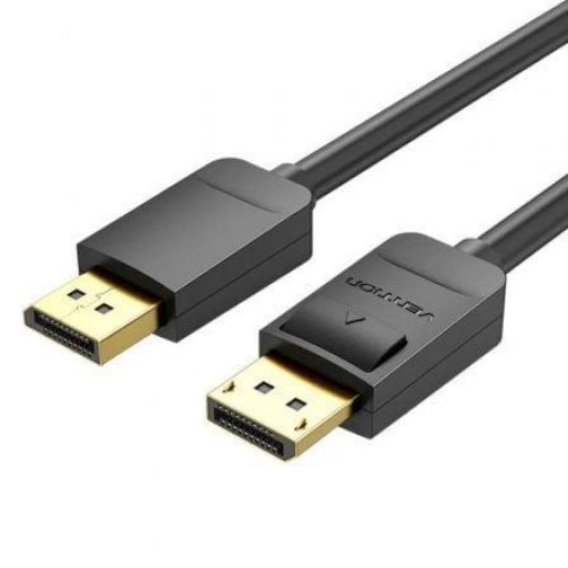 Cable DisplayPort 1.2 4K Vention HACBF/ DisplayPort Macho - DisplayPort Macho/ 1m/ Negro [0]