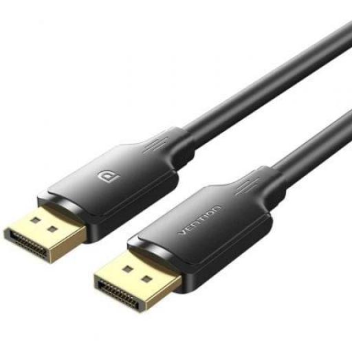 Cable Vention HAKBF/ DisplayPort Macho - DisplayPort 4K Macho/ 1m/ Negro [0]