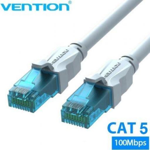 Cable de Red RJ45 UTP Vention VAP-A10-S2000 Cat.5e/ 20m/ Azul y Blanco [0]