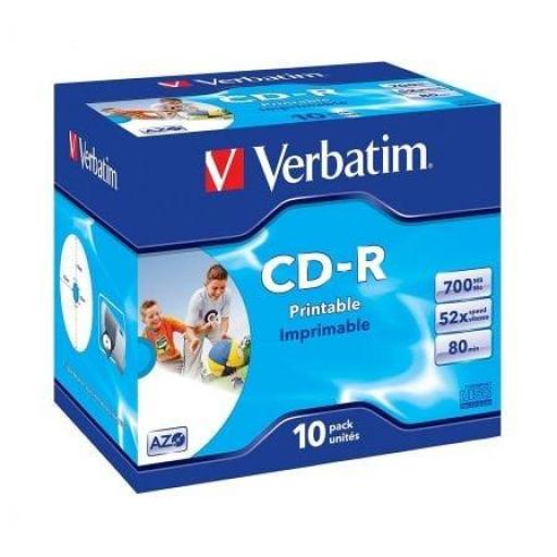 CD-R Verbatim AZO Imprimible 52X/ Caja-10uds [0]