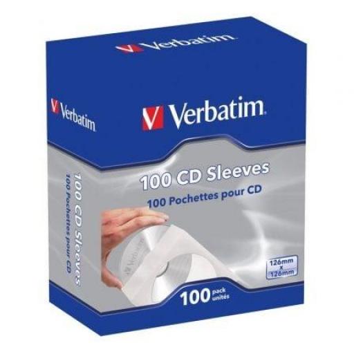 Fundas CD-R Verbatim Sleeves/ Caja-100uds [0]