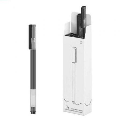Bolígrafos de Tinta de Gel Xiaomi Mi High-Capacity Gel Pen/ 10 unidades/ Negros [0]