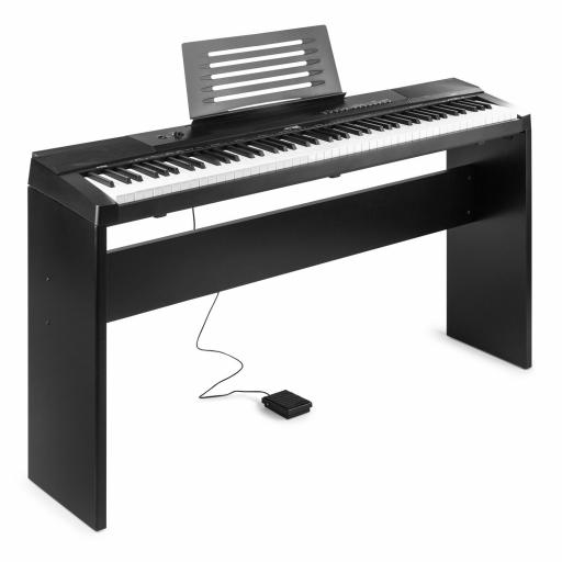 PIANO DIGITAL MAX 88 TECLAS CON SOPORTE EN MADERA