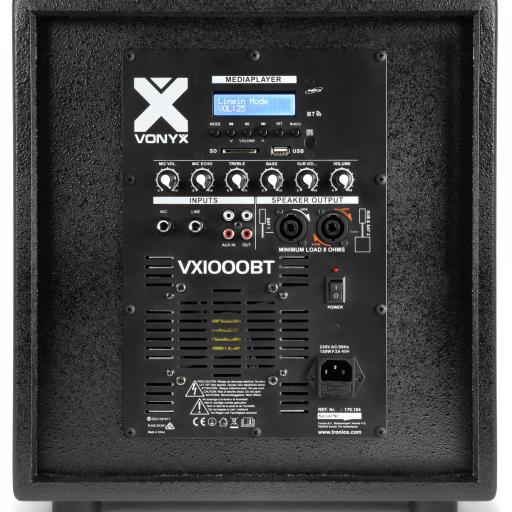 CONJUNTO DE ALTAVOCES 2.2 - 1.000W CON BT/USB - VONIX VX1000BT [2]