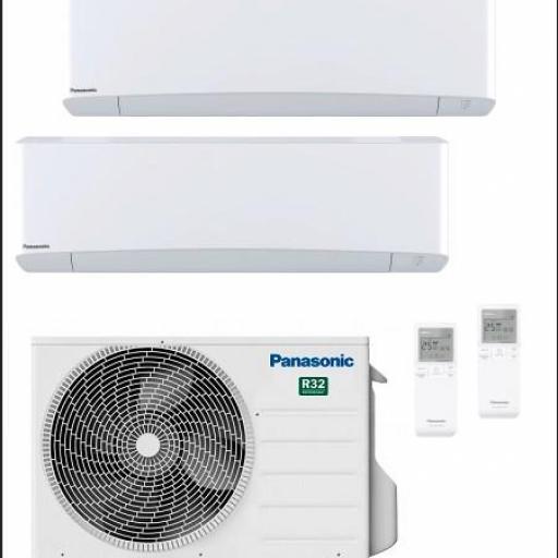 Aire Acondicionado Panasonic 2X1 CU-2TZ50TBE + CS-TZ25ZKEW (X2)