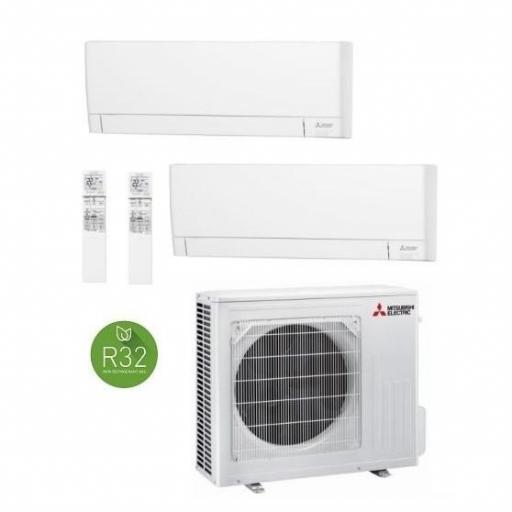 Aire Acondicionado Mitsubishi Electric 2x1 MXZ-2F42VF + MSZ-AP20VG + MSZ-AP25VGK