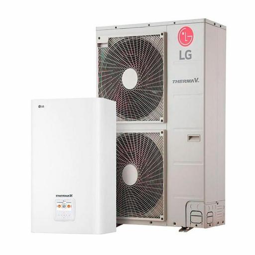 Aerotermia LG HU141MRB.U30 + HN1600MC.NK1 Therma V Hydrosplit Mural Bibloc R32 