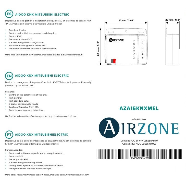 AIDOO CONTROL KNX MITSUBISHI ELECTRIC B