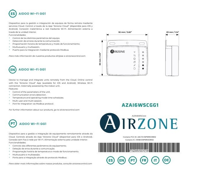 AIDOO CONTROL WI-FI GG1 A