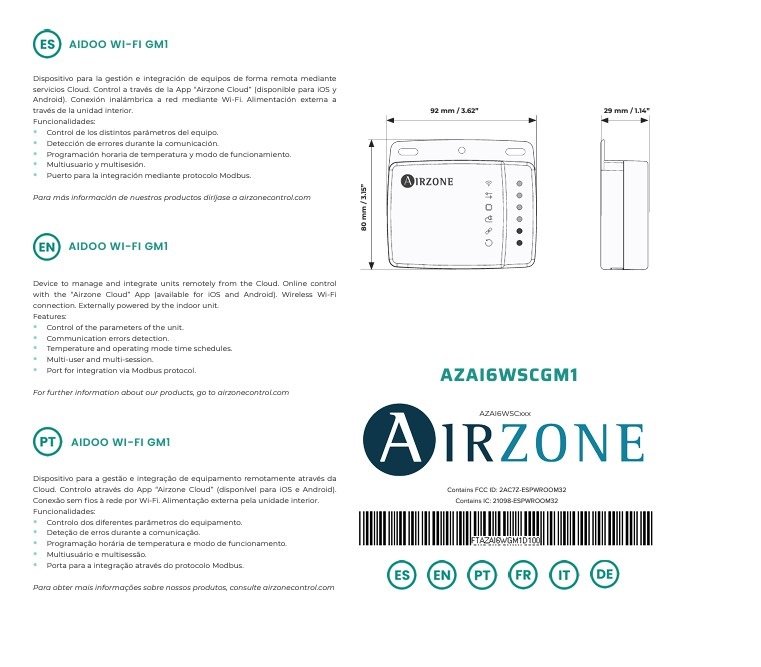 AIDOO CONTROL WI-FI GM1 A