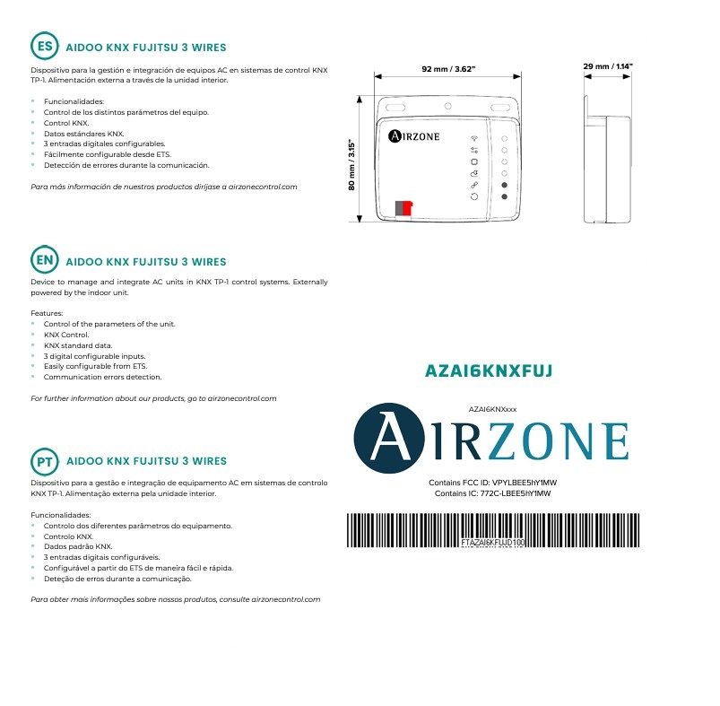 Aidoo KNX Fujitsu 3 wires A