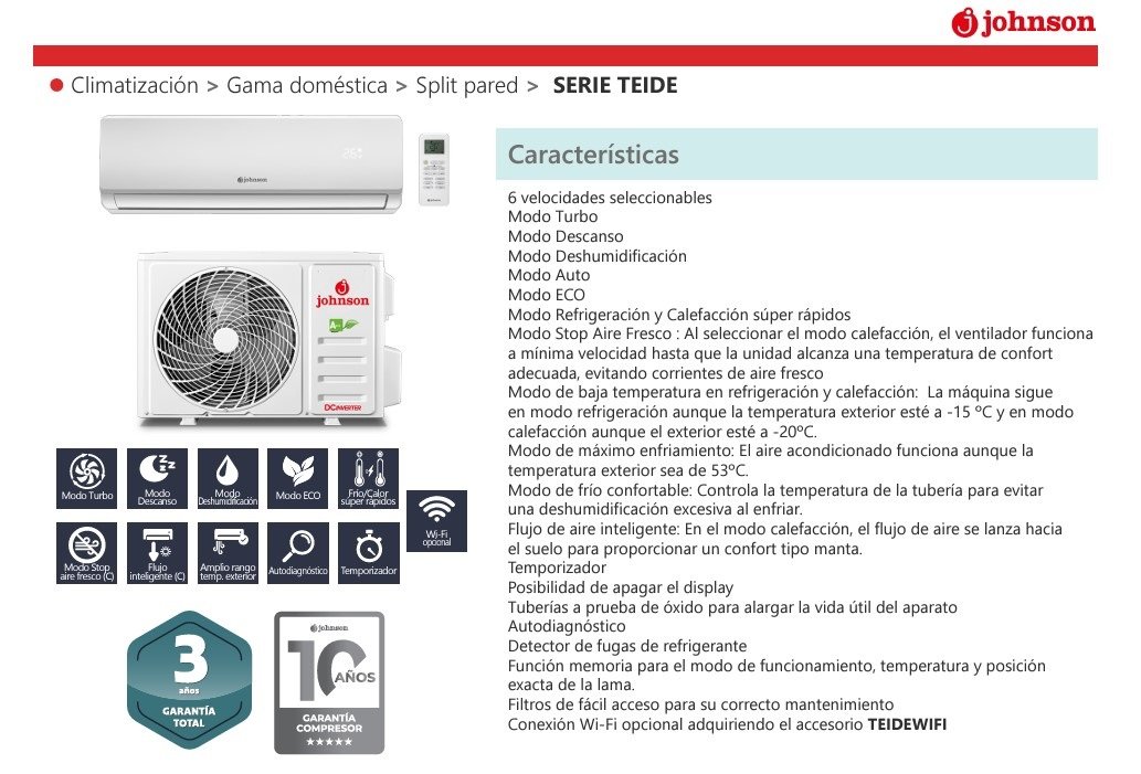 CARACTERISTICAS TEIDE71 KLIMANTIA