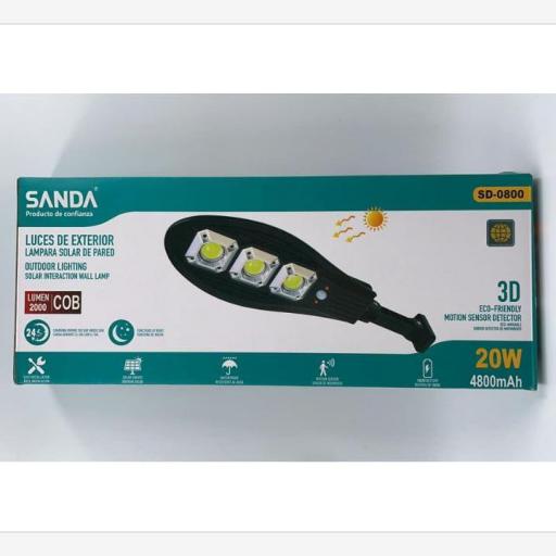 Lámpara solar de pared Sanda 0800