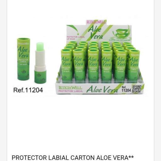 Protector labial Aloe Vera Leticia Well.Precio unidad 