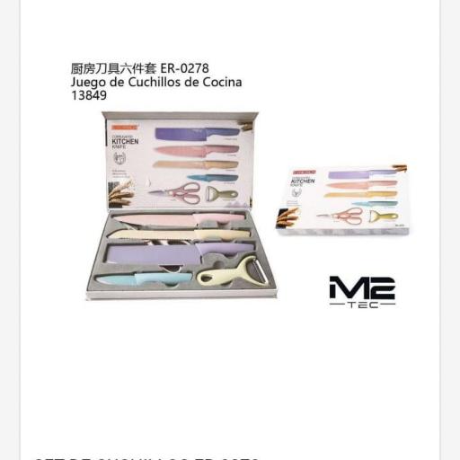 Set cuchillos de cocina + pelador 