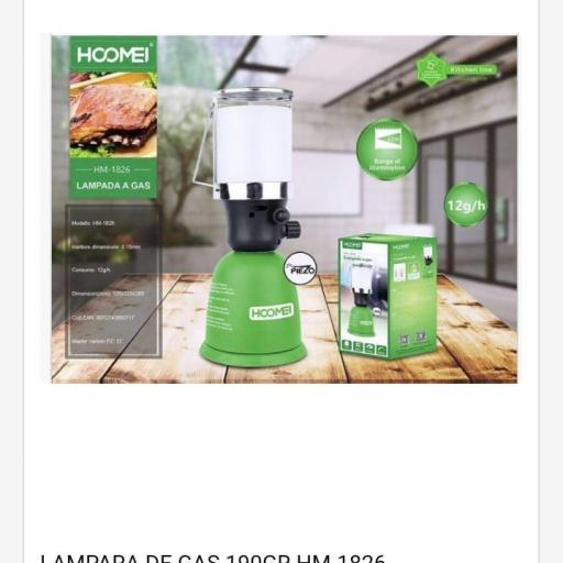 Lámpara de gas Hoomei 1826