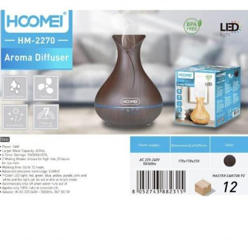 Difusor de aromas eléctrico Hoomei 2270 con luces led  [0]