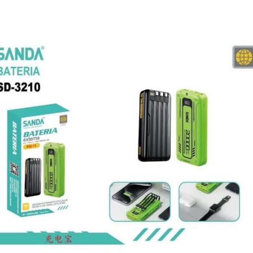 Power bank/Batería externa de 20.000mAh Sanda 3210.Precio unidad 