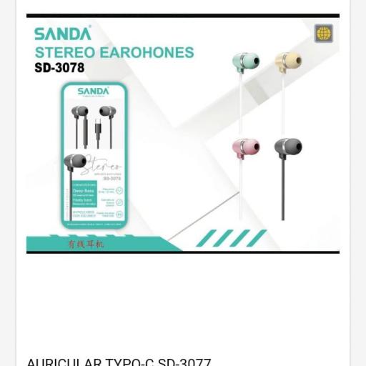 Auriculares con cable 3078 Tipo C 