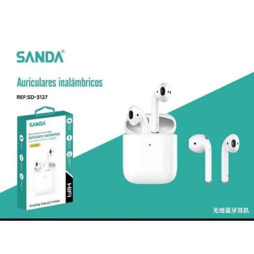 Auriculares inalámbricos Sanda.Conexión bluetooth. Precio por modelo. 4 diferentes disponibles  [1]