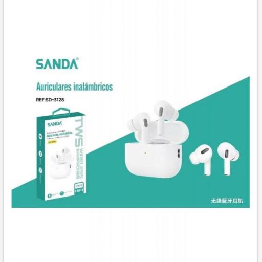 Auriculares inalámbricos Sanda.Conexión bluetooth. Precio por modelo. 4 diferentes disponibles 