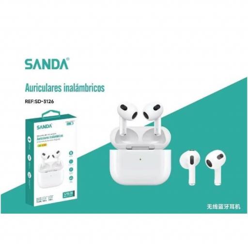 Auriculares inalámbricos Sanda.Conexión bluetooth. Precio por modelo. 4 diferentes disponibles  [2]