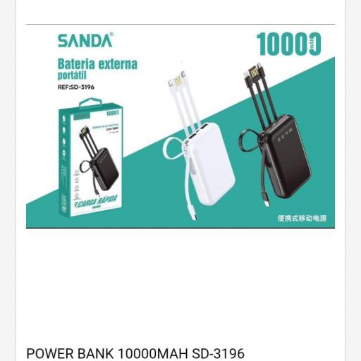  Batería portátil(power bank) 10.000 mAh. Sanda 3196