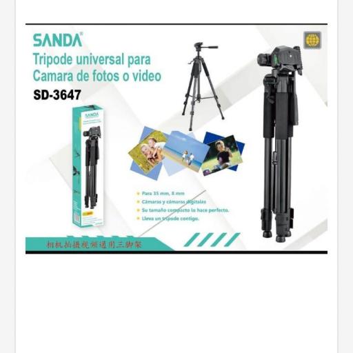 Trípode universal para cámara de fotos o vídeo Sanda 3647