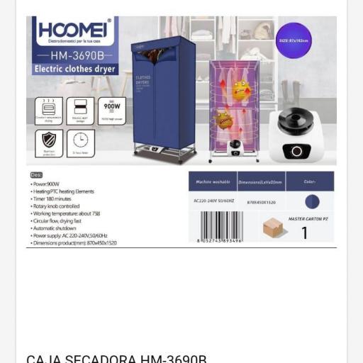 Caja secadora Hoomei 3690 de 900w