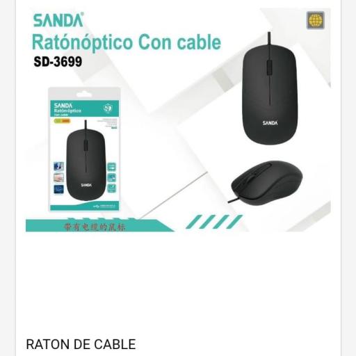 Ratón óptico con cable Sanda 3699