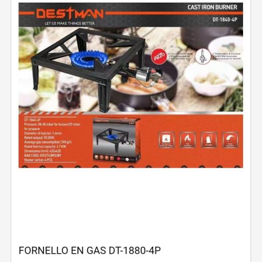 Hornillo de gas Destman 1840-4P