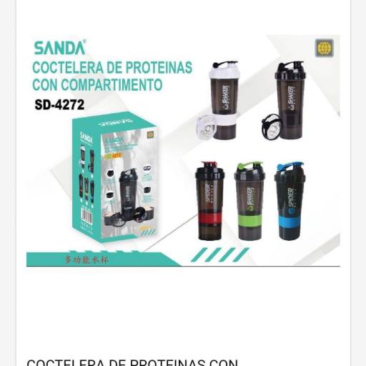 Coctelera de proteínas con compartimento 4272 Precio unidad