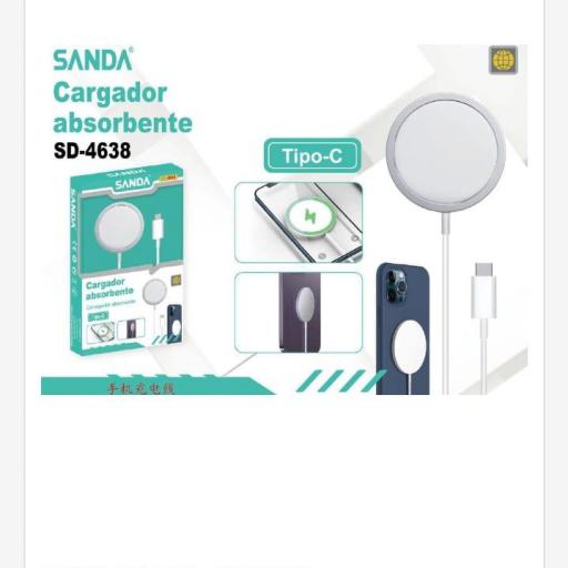 Cargador inalámbrico Sanda 4638