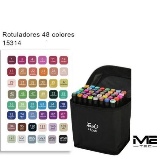 Rotulador de tinta con 48 colores con pincel de alcohol, dos tonos de piel, punta de pincel permanente, para adultos y niños, coloración artística, dibujo, ilustración, caligrafía